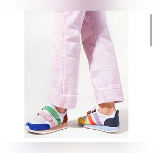 Charlotte Stone Colorblock Conway Retro Velcro mismatched sneakers!
